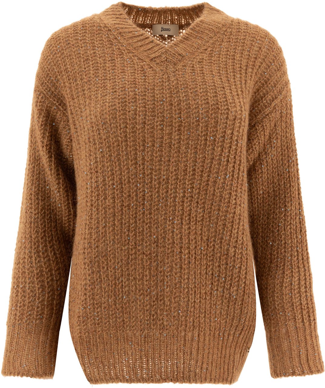 Herno Sweater with sequins Bruin