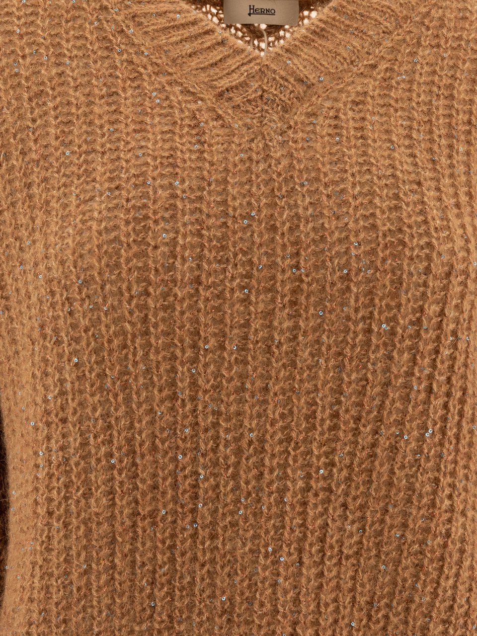 Herno Sweater with sequins Bruin