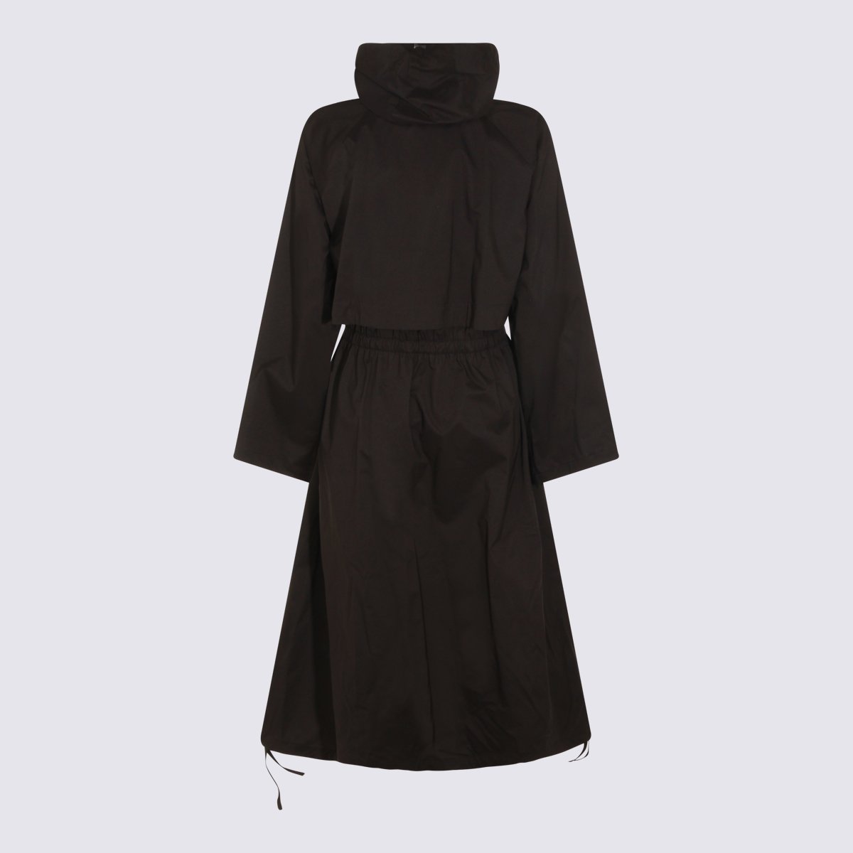 Herno Long High-Collar Jacket with Adjustable Waist Zwart