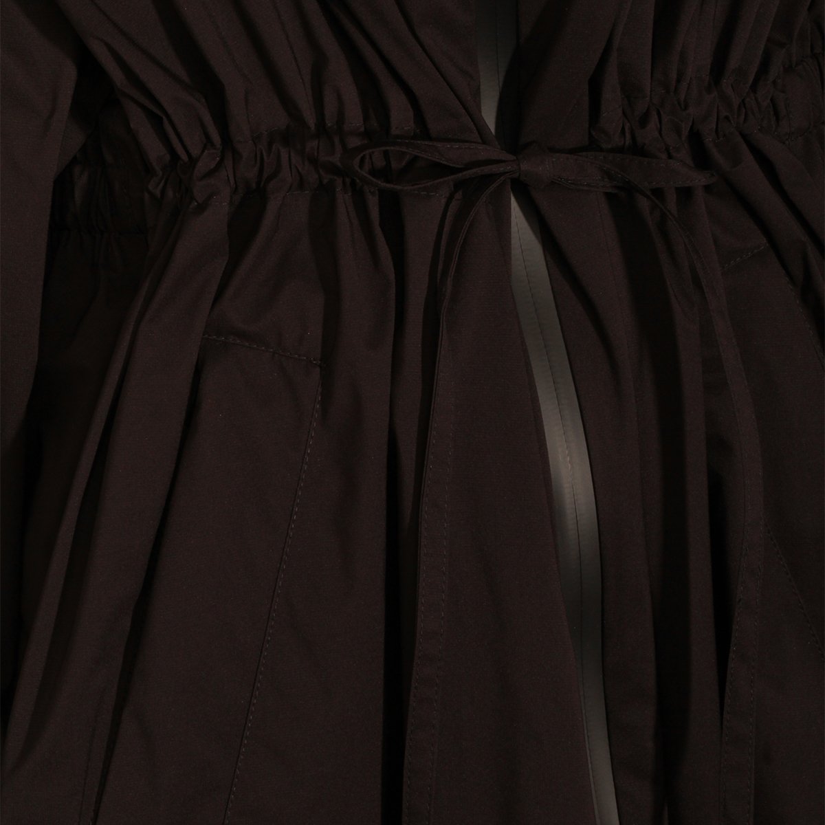 Herno Long High-Collar Jacket with Adjustable Waist Zwart