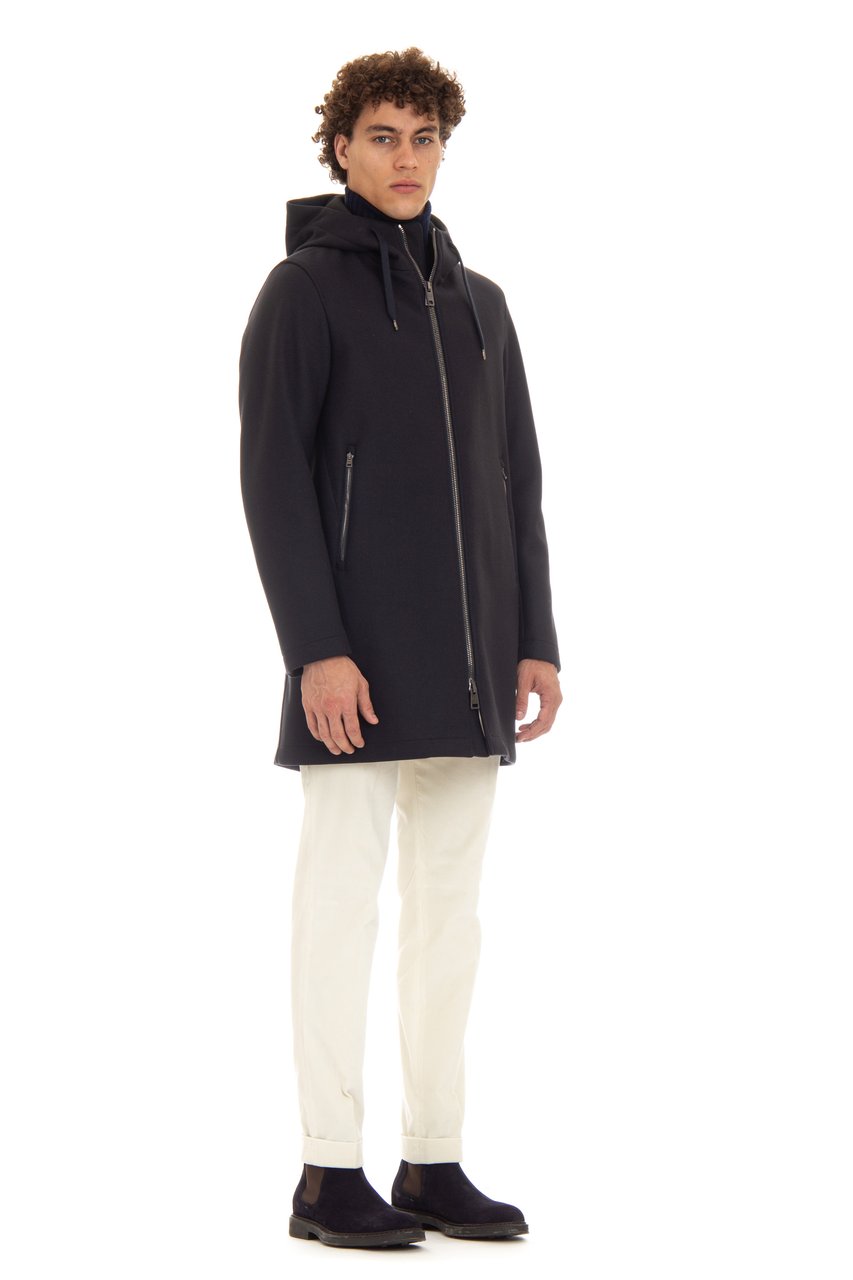 Herno Wool-Scuba Lined Parka Zwart