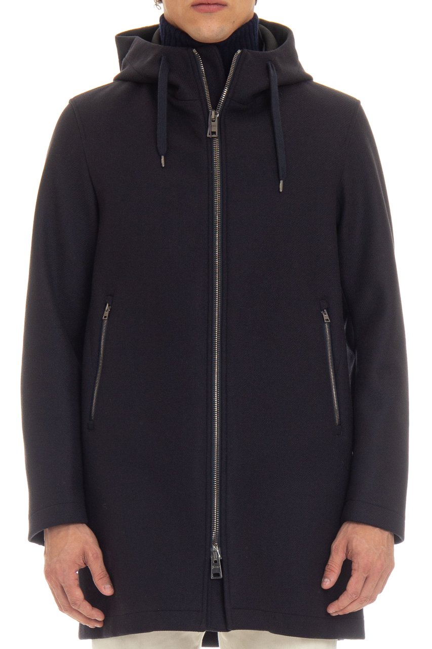 Herno Wool-Scuba Lined Parka Zwart
