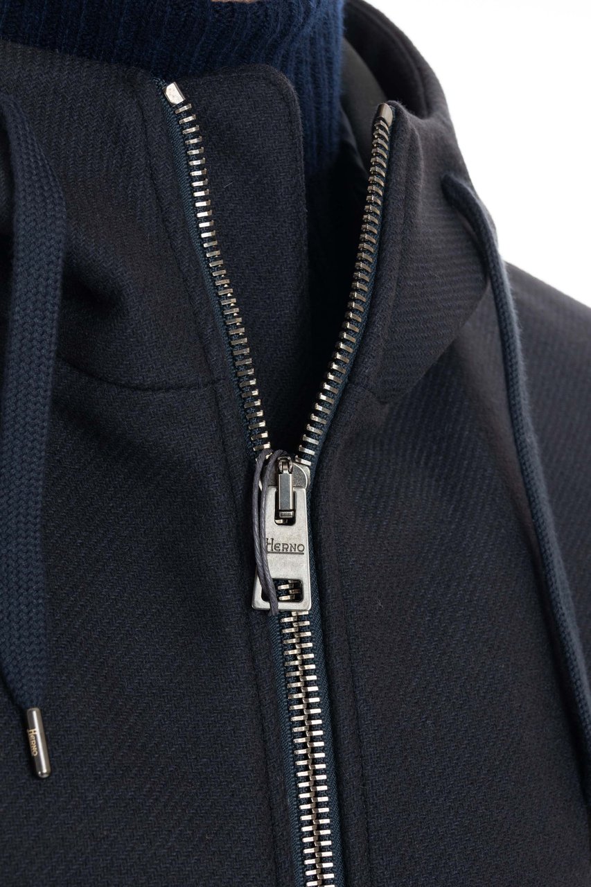 Herno Wool-Scuba Lined Parka Zwart