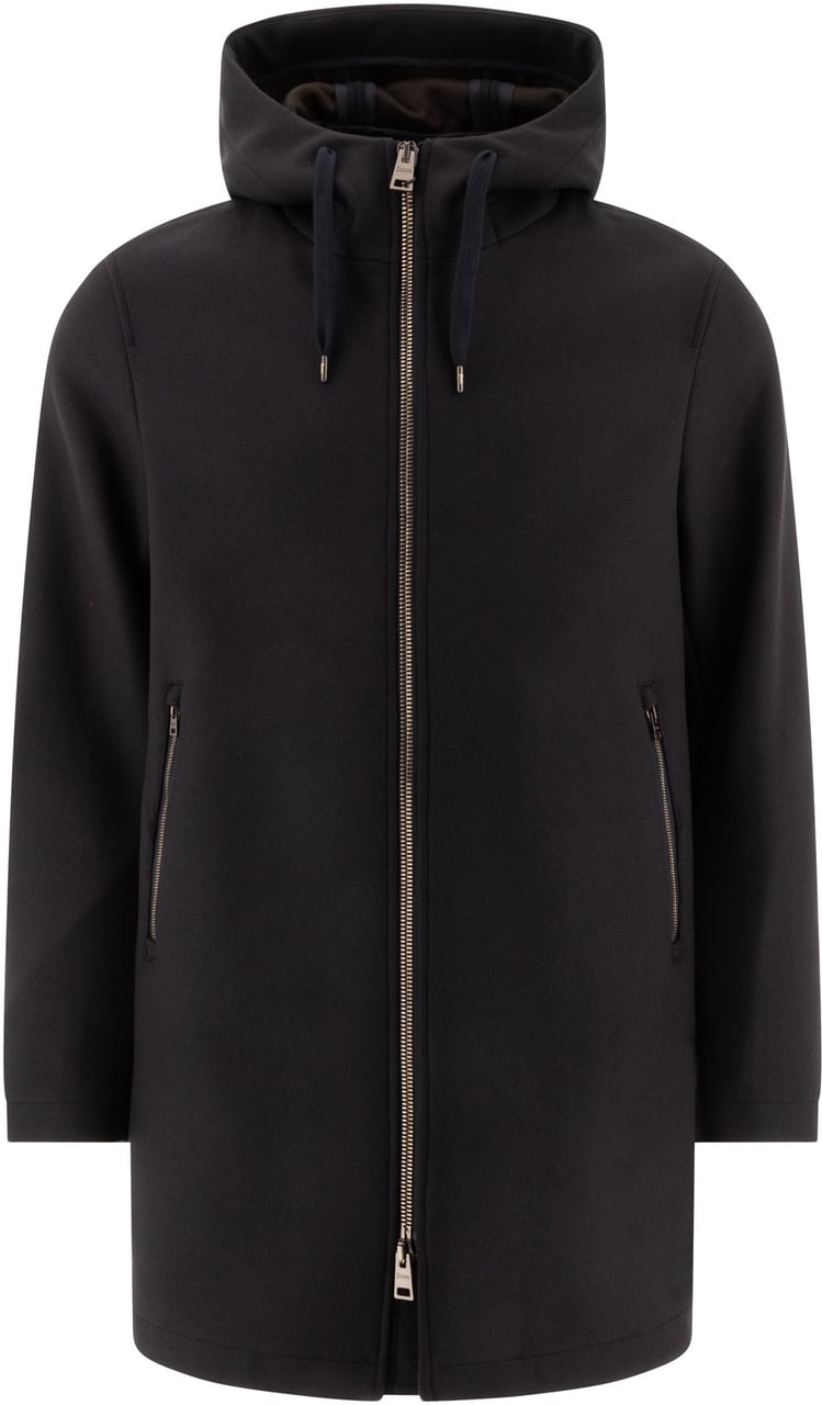 Herno Hooded parka Blauw