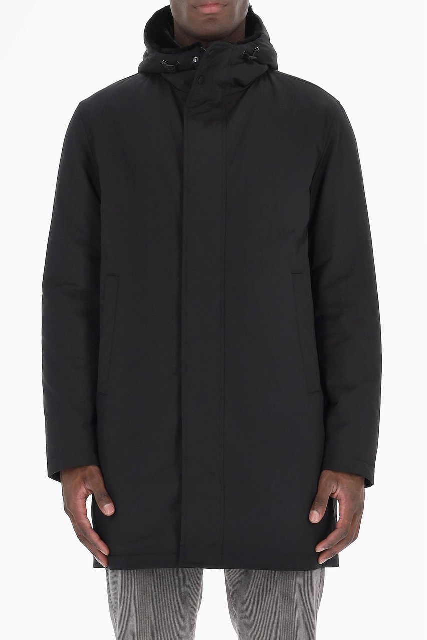 Herno Nylon Parka with Sherpa Lining Zwart