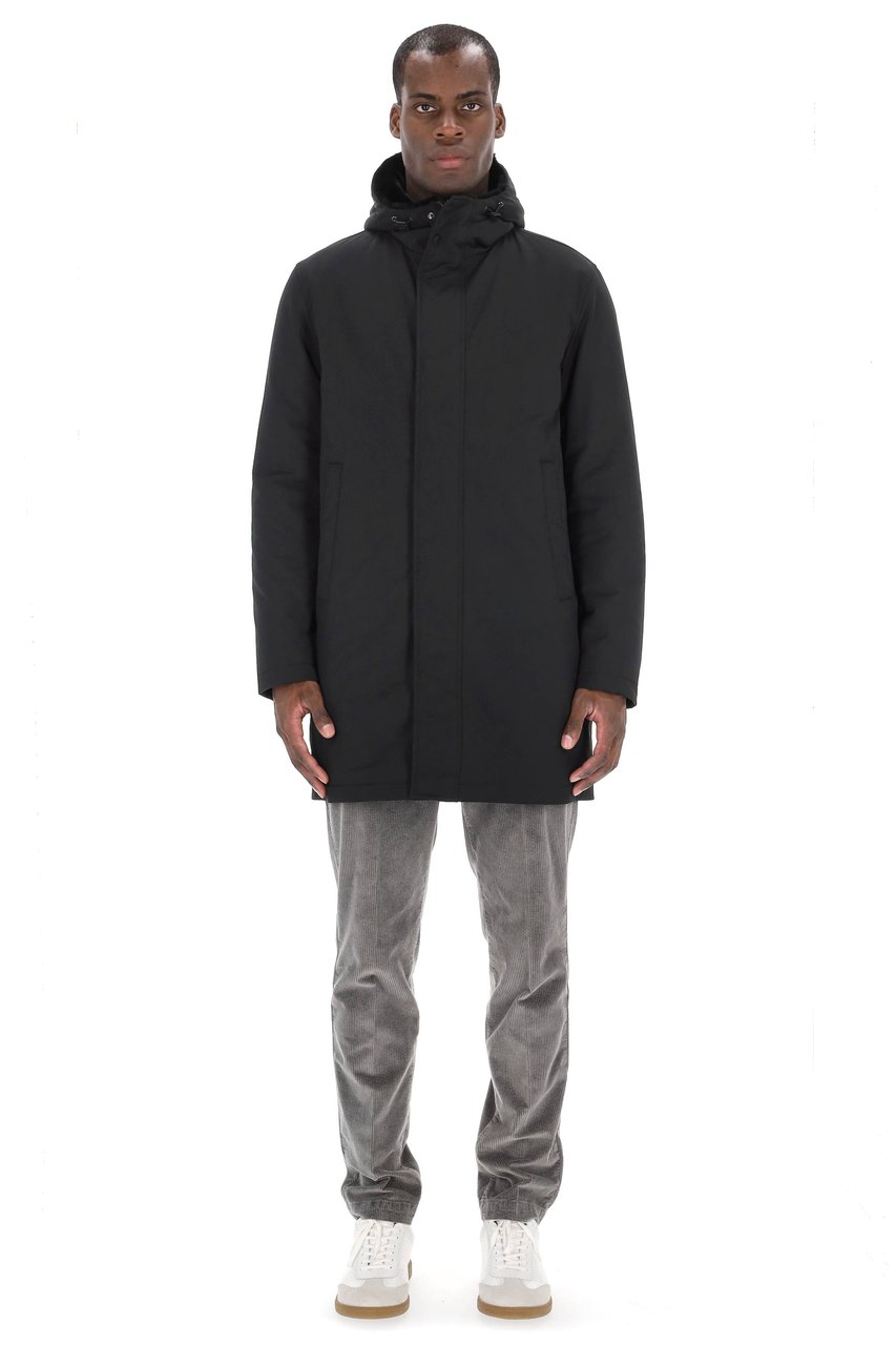Herno Nylon Parka with Sherpa Lining Zwart
