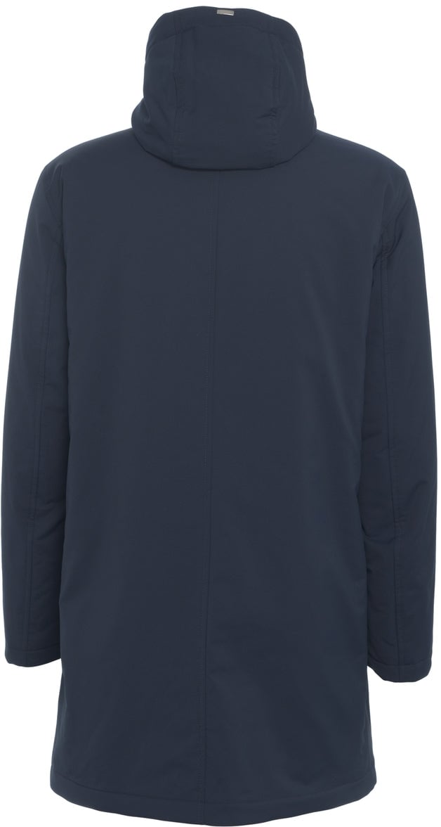 Herno Parka with faux fur hood Blauw