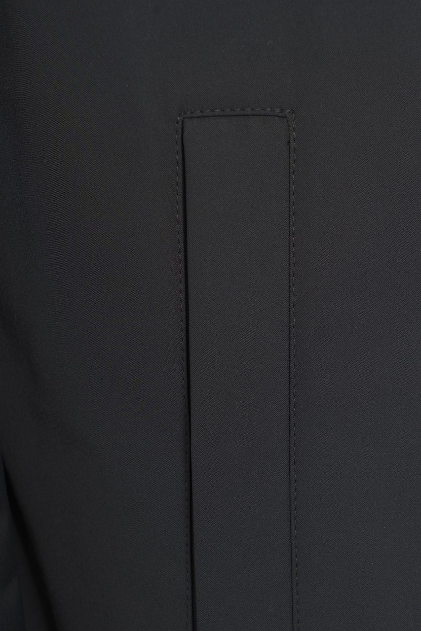 Herno Parka con cappuccio in ecopelliccia Zwart
