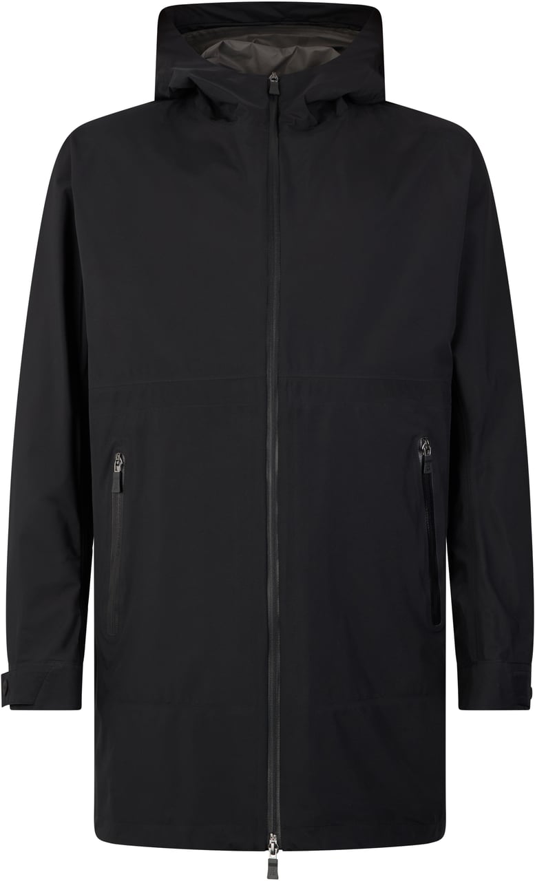 Herno Black parka with hood Zwart