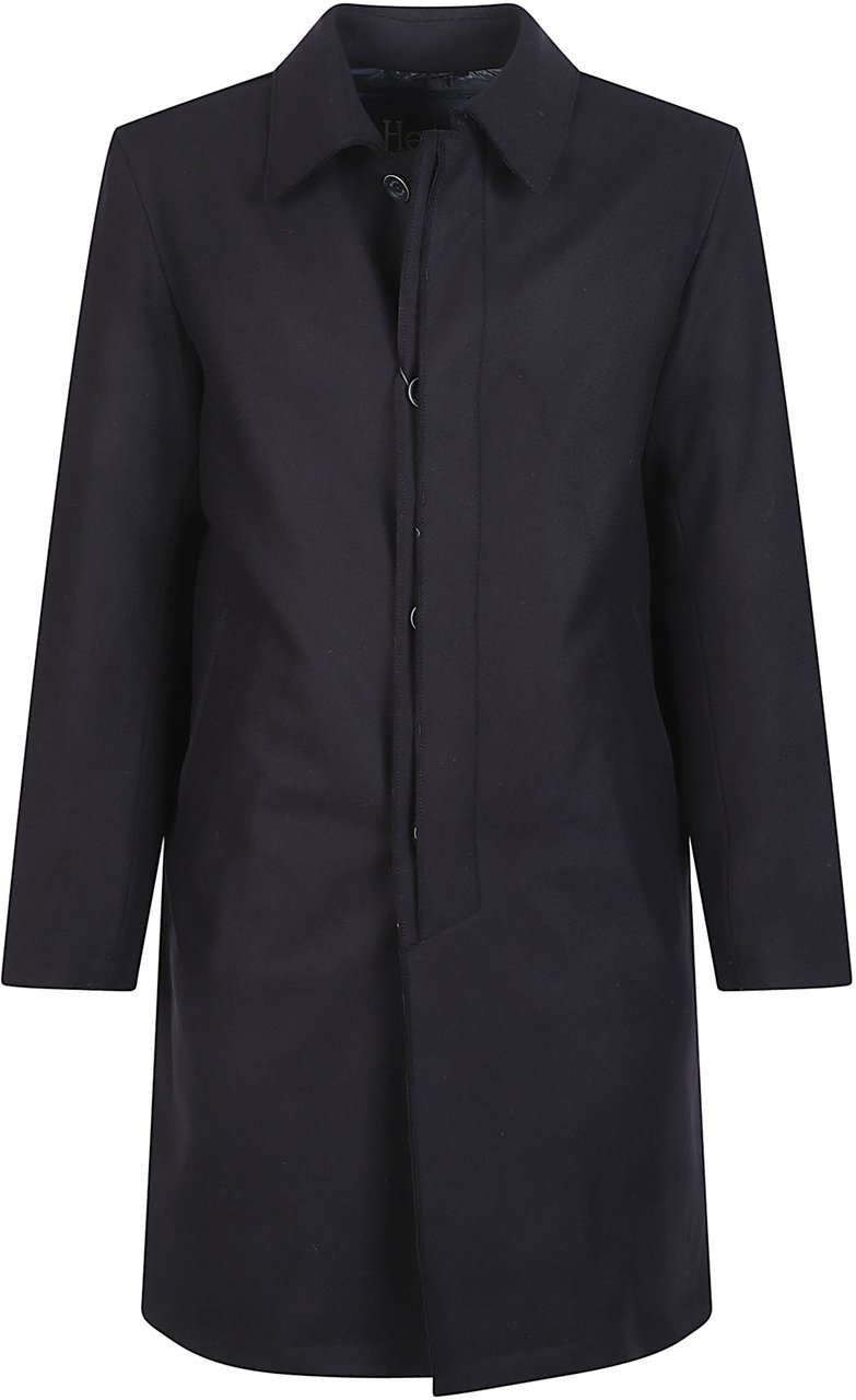 Herno Medium Coat Blue Blauw