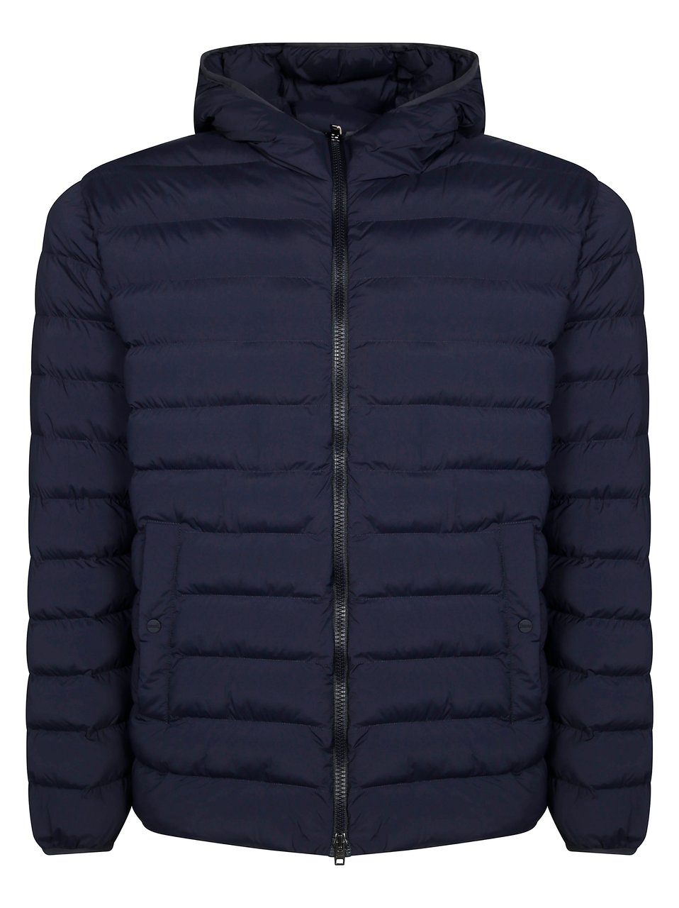 Herno Packable Black Bomber Jacket With Quilted Design Zwart