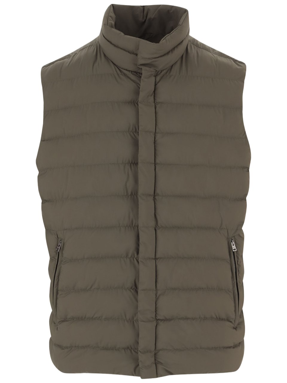 Herno Military Green Padded Nylon Vest Groen