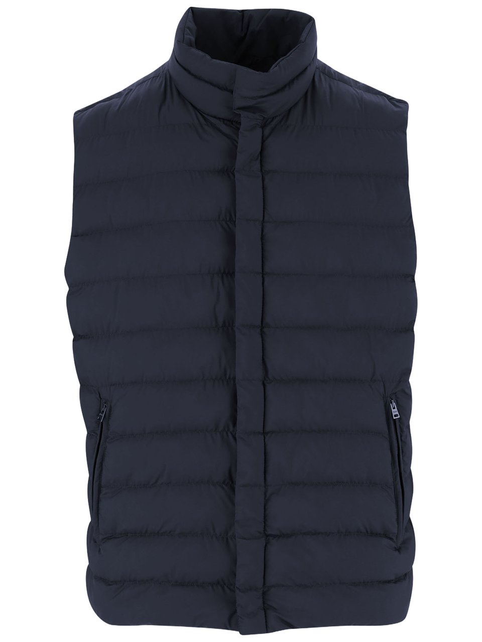Herno Black Nylon Padded Vest Zwart