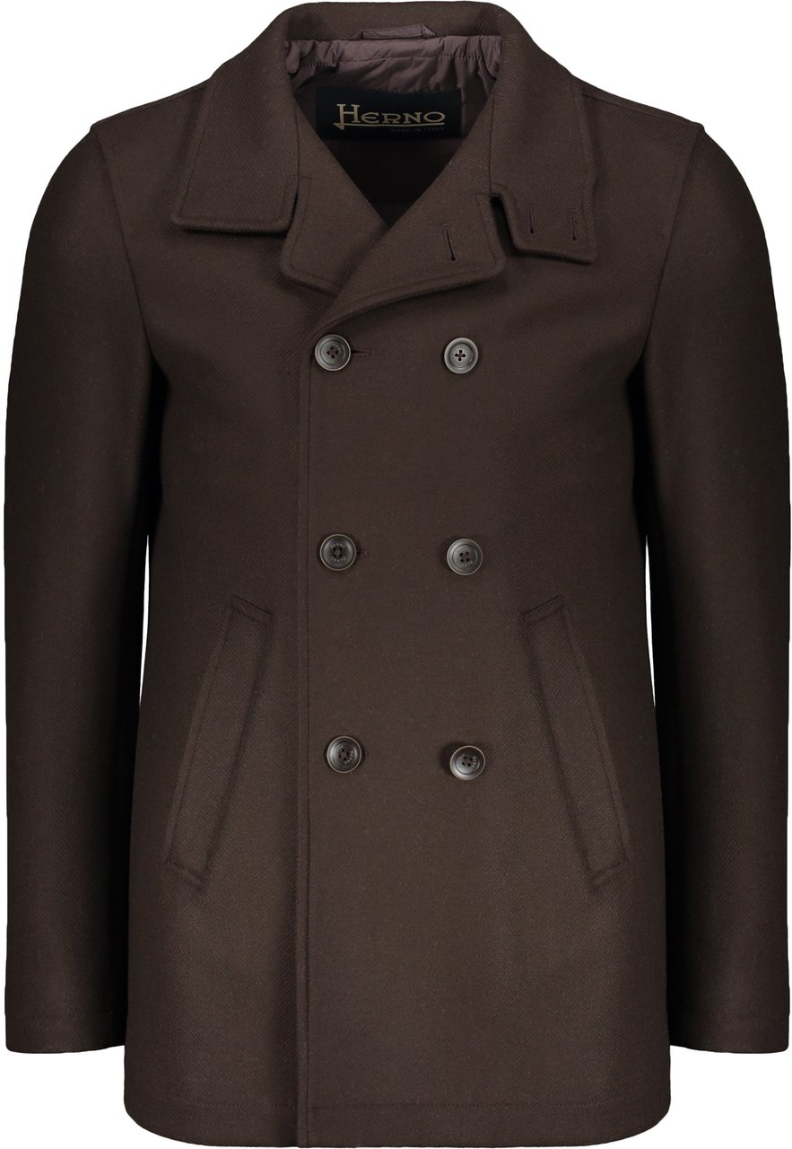 Herno Double-breasted coat Bruin