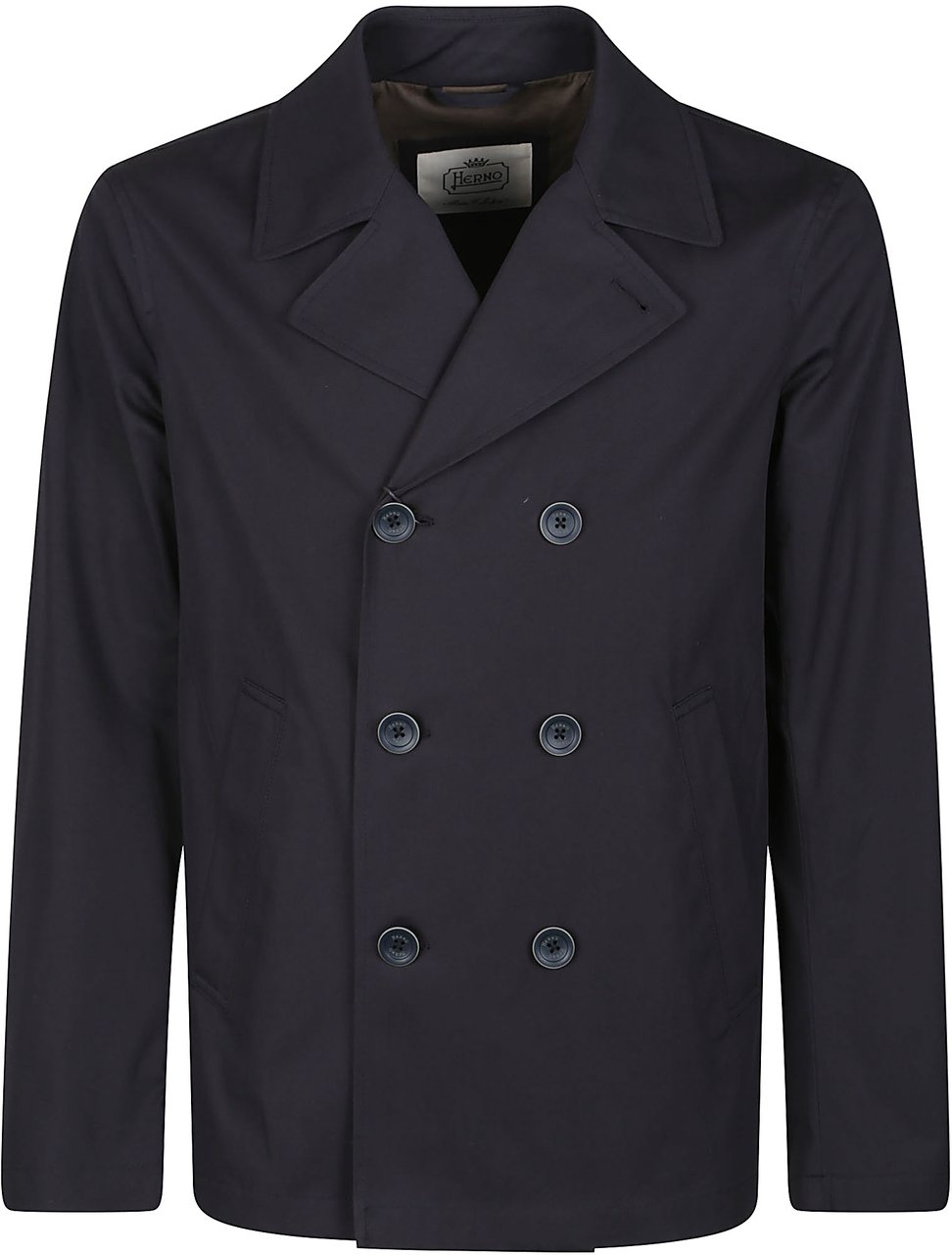 Herno Dean Peacoat Blue Blauw