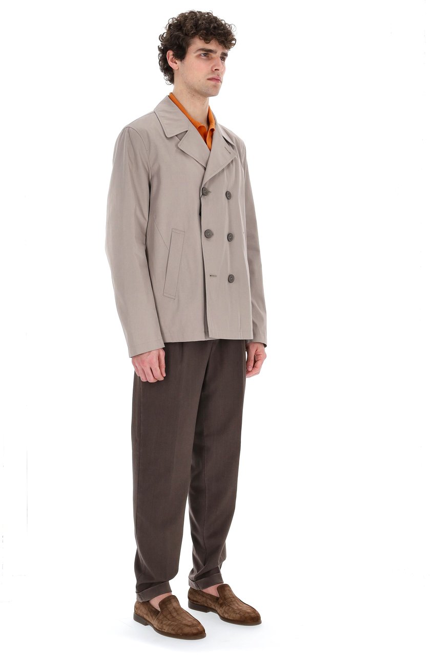Herno Rain Collection Cotton Peacoat Grijs