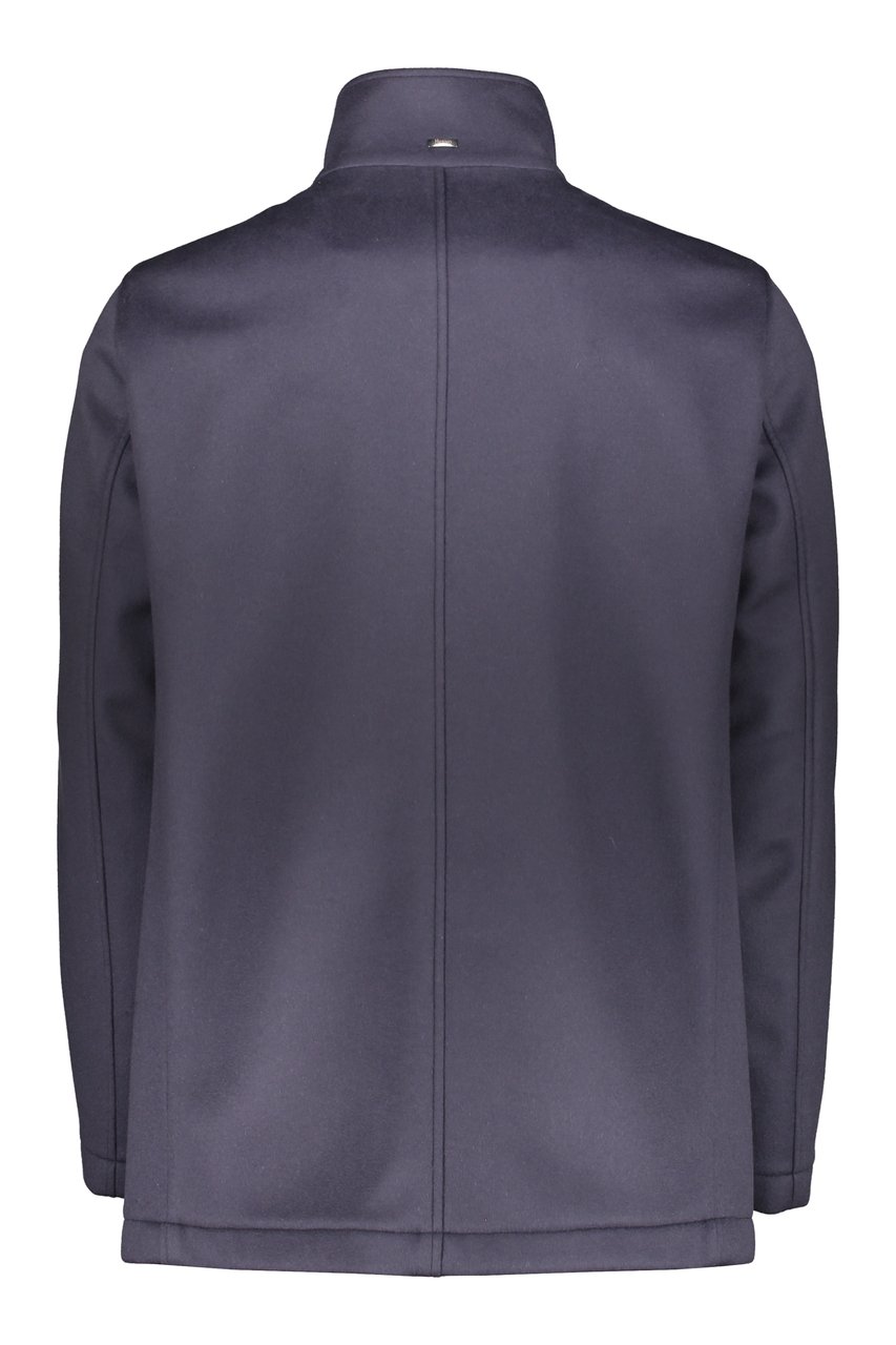 Herno Wool and cashmere coat Blauw