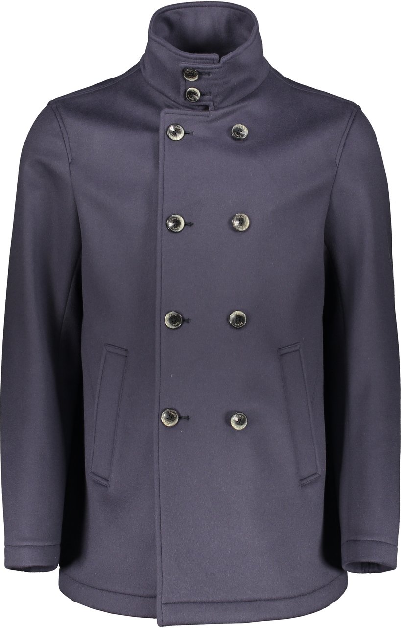 Herno Wool and cashmere coat Blauw