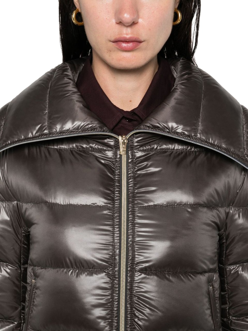 Herno Coats Dark Grey Taupe