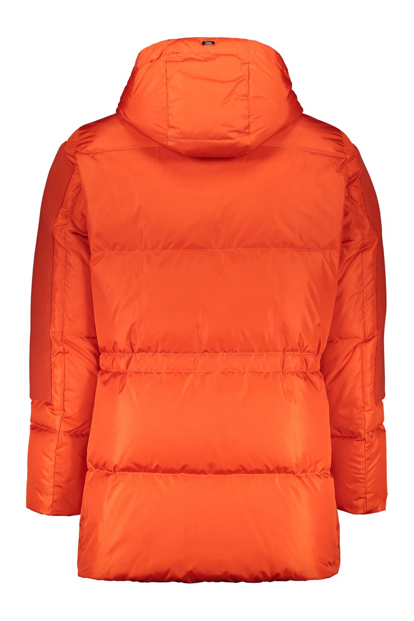 Herno Hooded down jacket Oranje