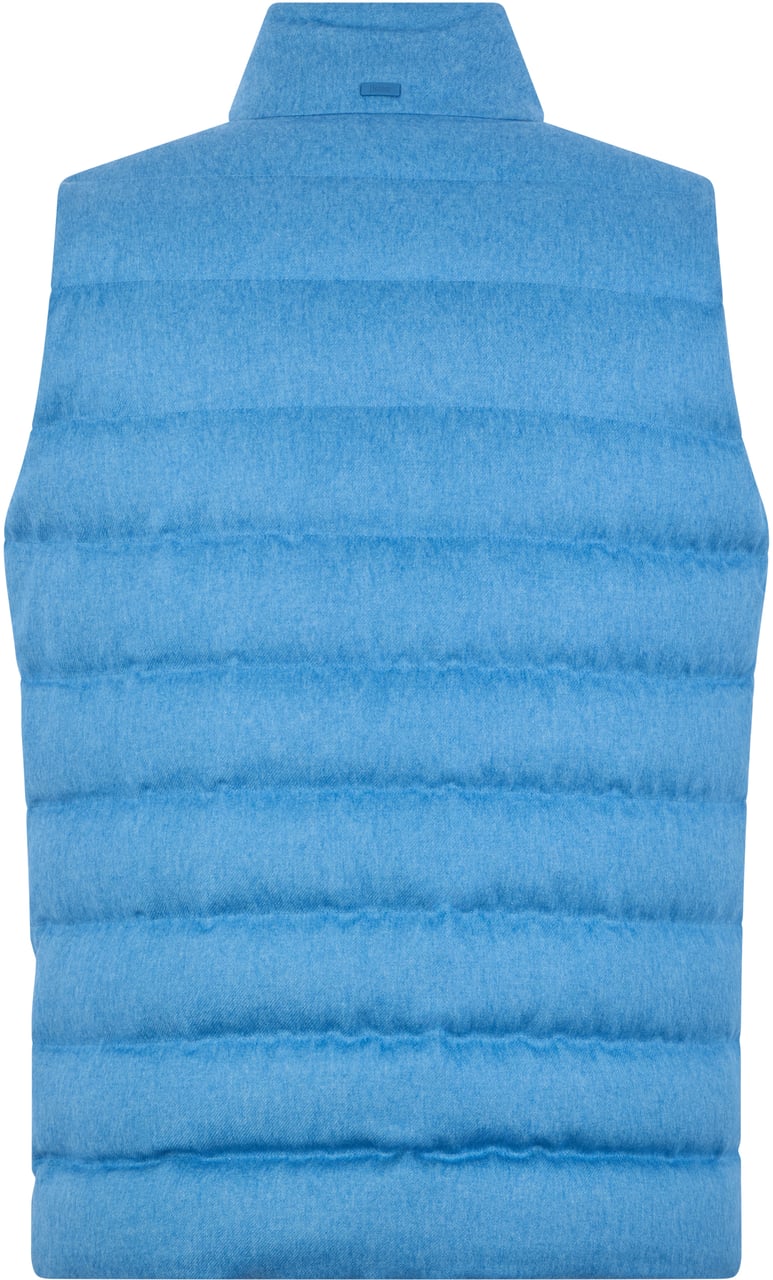 Herno Blue padded gilet with zipper and casual design Blauw