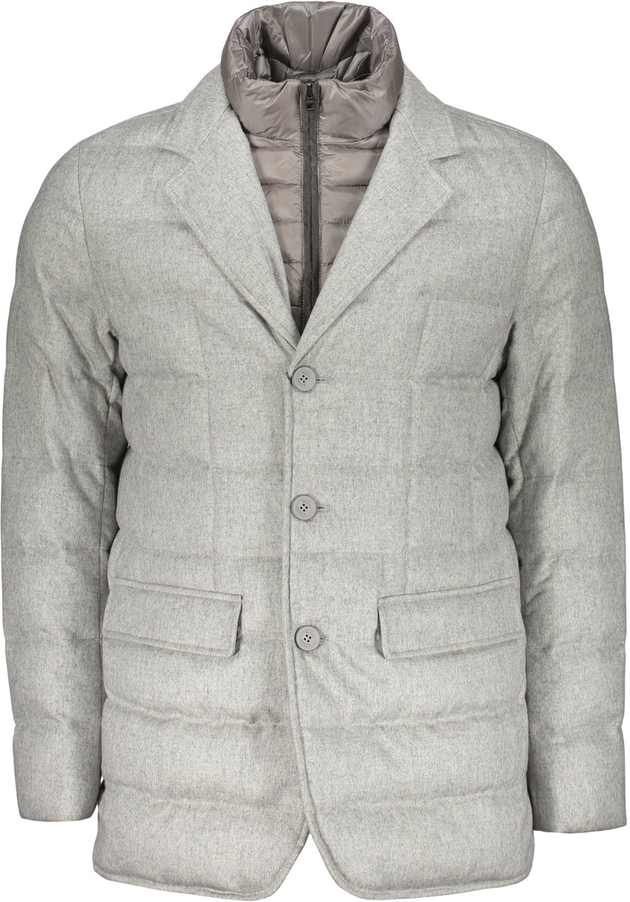 Herno Light gray padded jacket elegant and modern Grijs