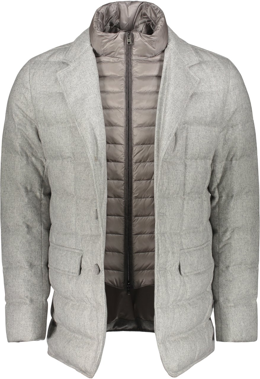 Herno Light gray padded jacket elegant and modern Grijs