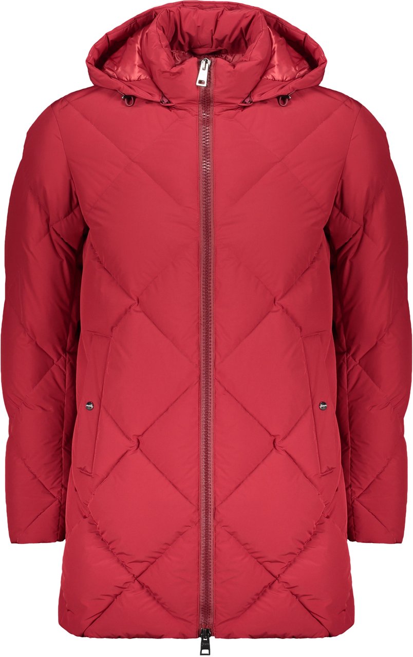 Herno Red padded jacket with hood Rood