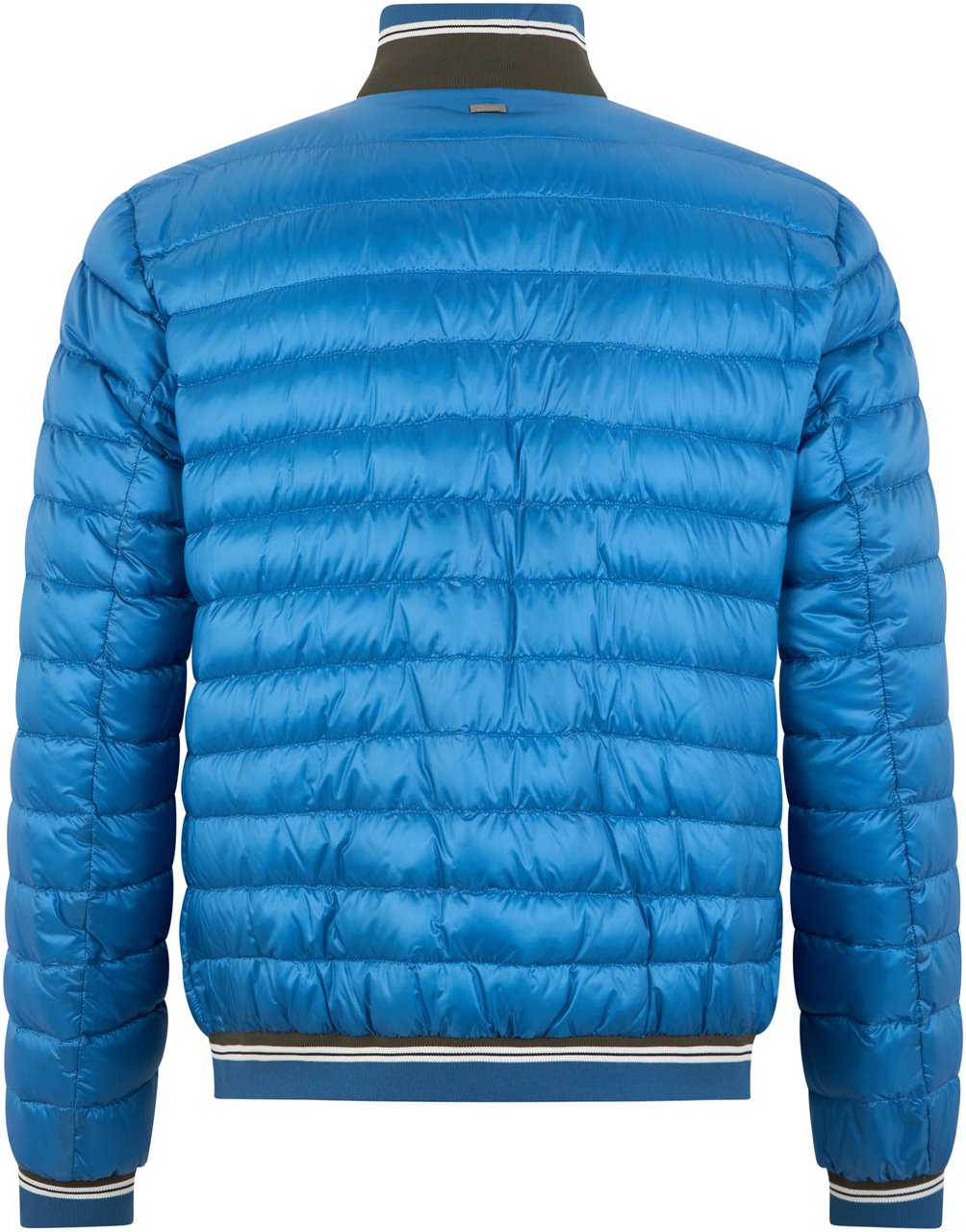Herno Blue padded jacket with zip and collar Blauw