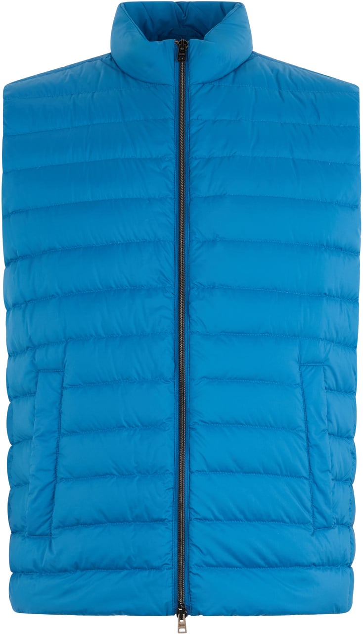 Herno Blue padded vest with modern and versatile design Blauw