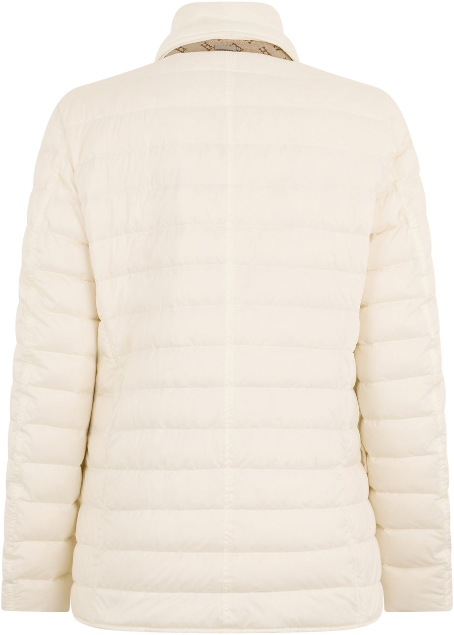 Herno White cream padded jacket elegant and versatile Neutraal