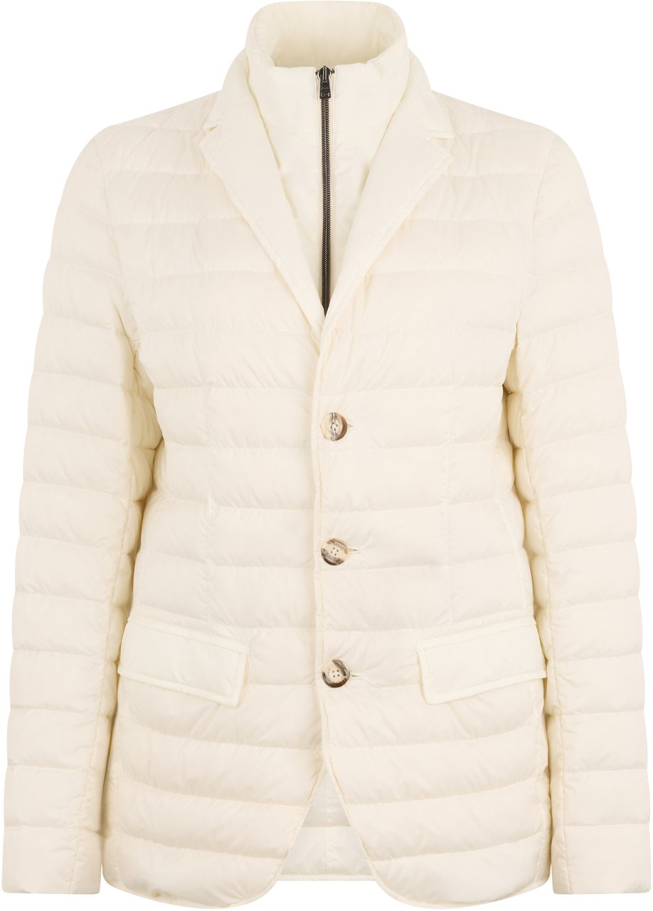 Herno White cream padded jacket elegant and versatile Neutraal