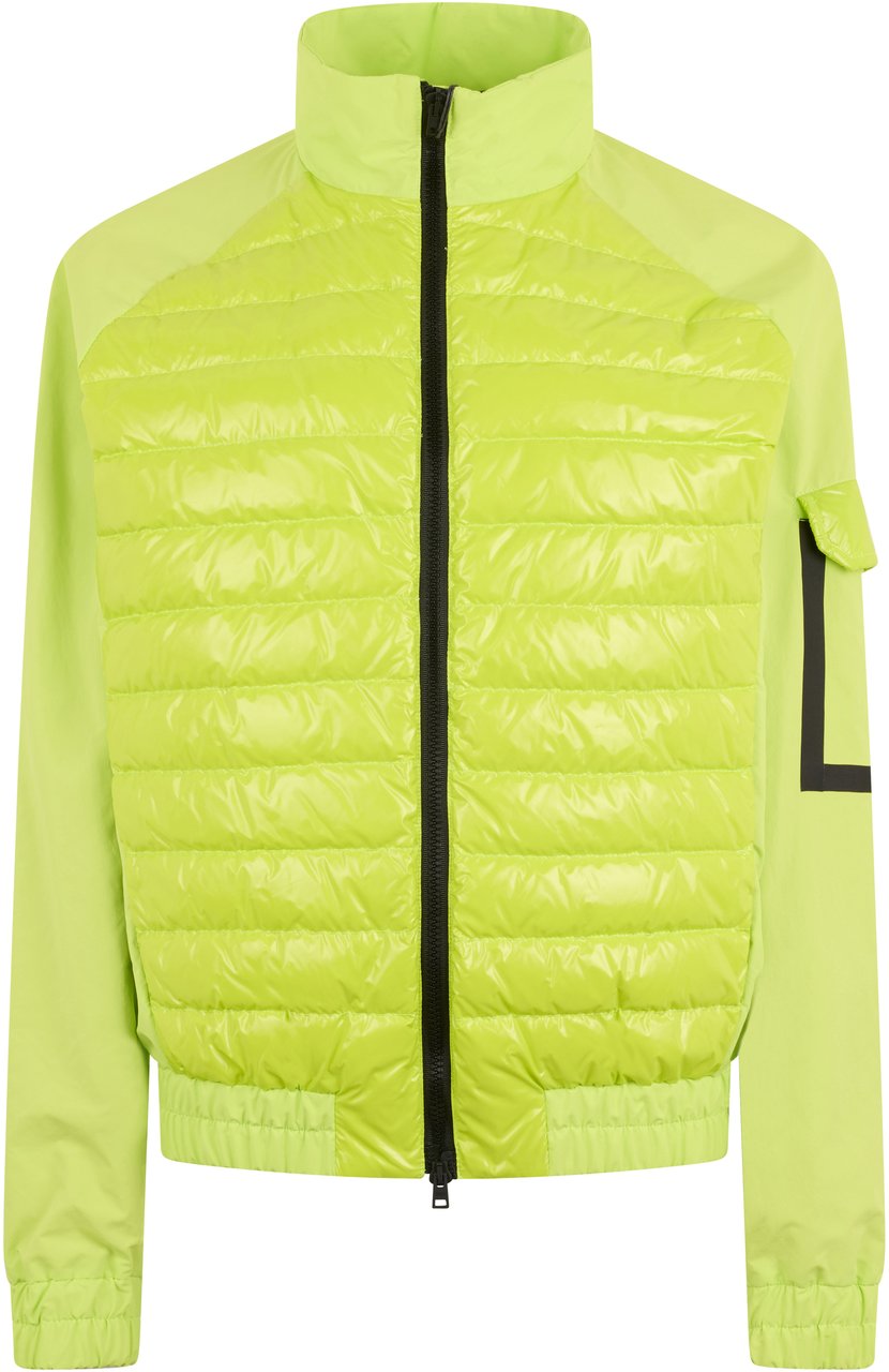 Herno Yellow padded jacket with zipper Geel