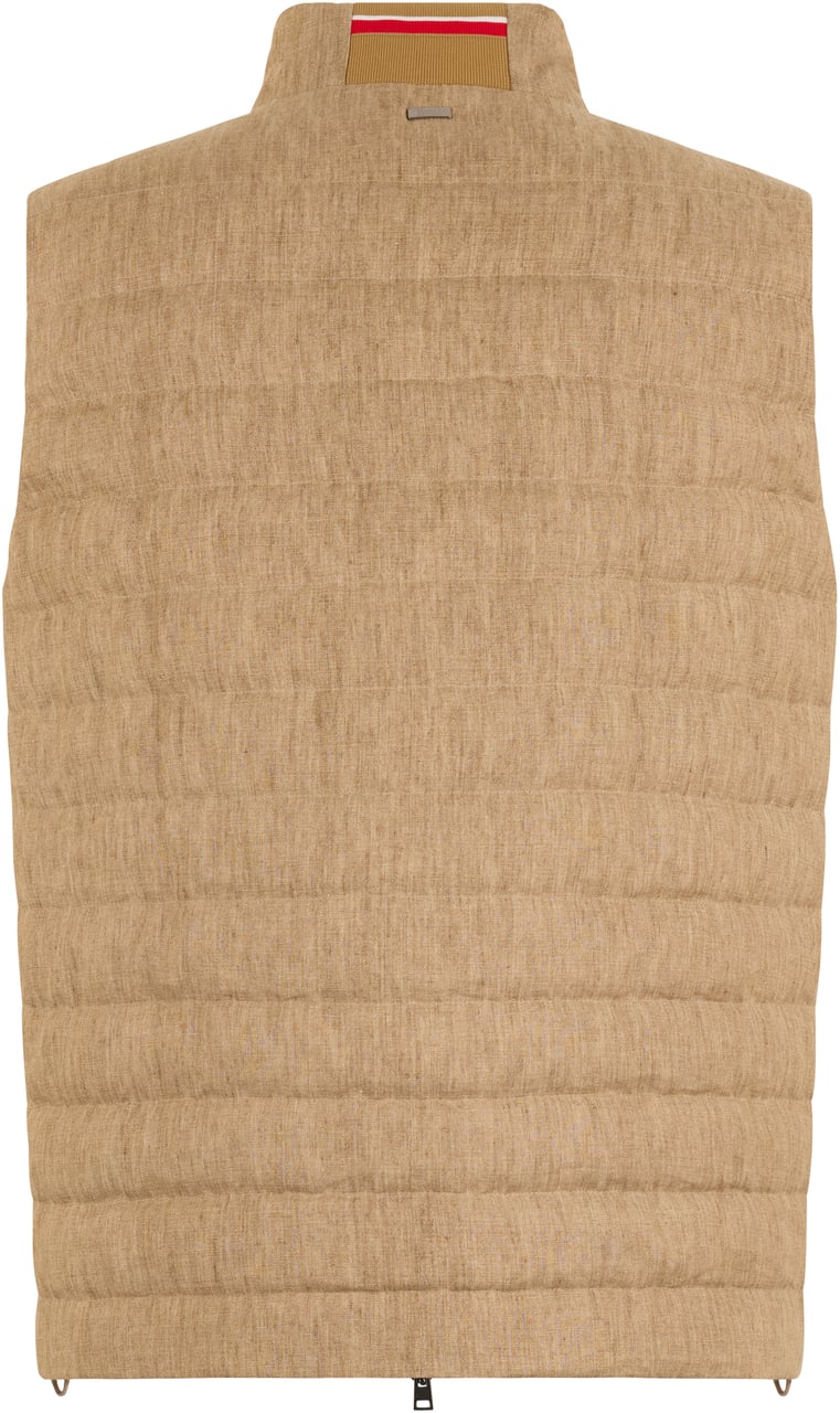 Herno Beige quilted gilet with zip, versatile comfort Neutraal
