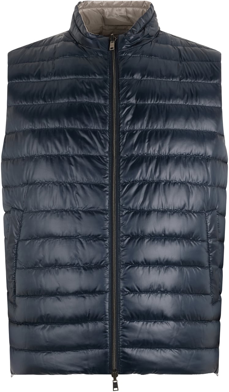 Herno Elegant and practical black quilted gilet Blauw
