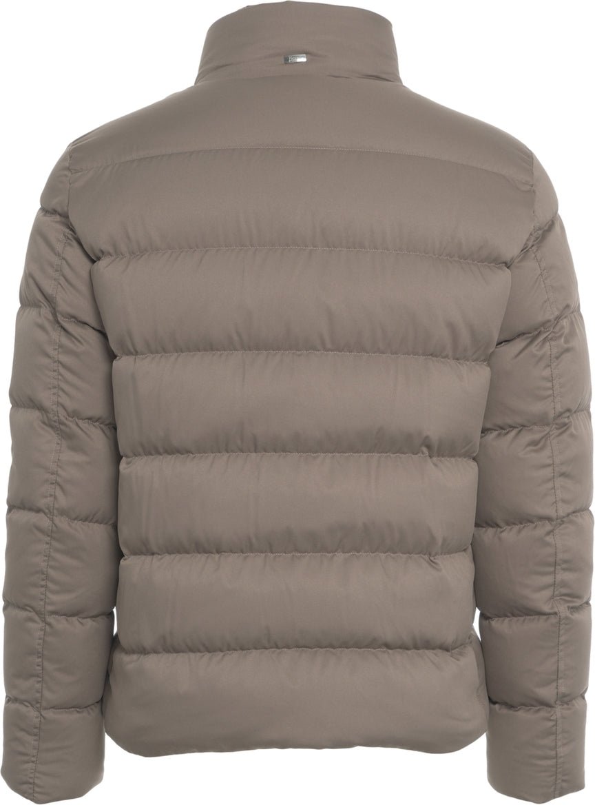 Herno Down jacket with faux fur collar Grijs