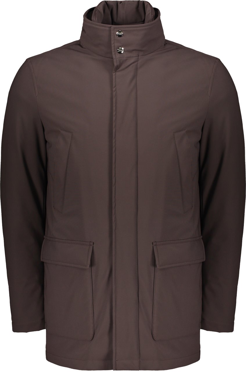 Herno Brown padded jacket with adjustable hood Bruin