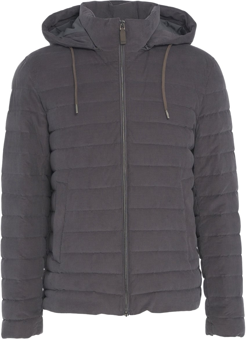 Herno Needlecord down jacket Grijs