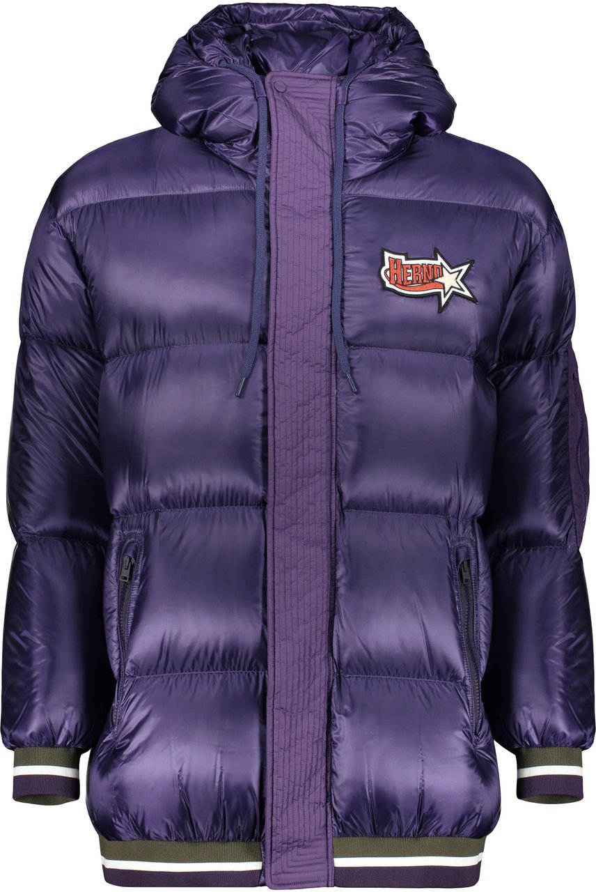 Herno Hooded down jacket Paars