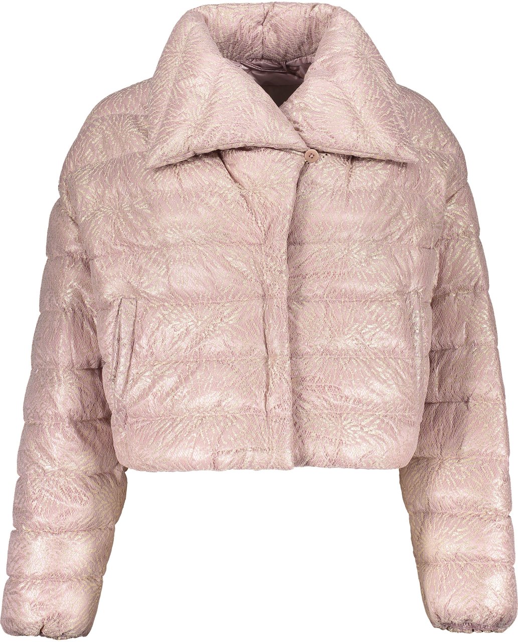Herno Cropped padded jacket pink Paars