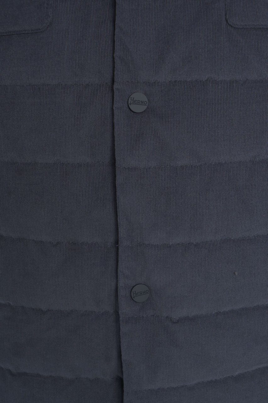 Herno Neddlecord down jacket Blauw
