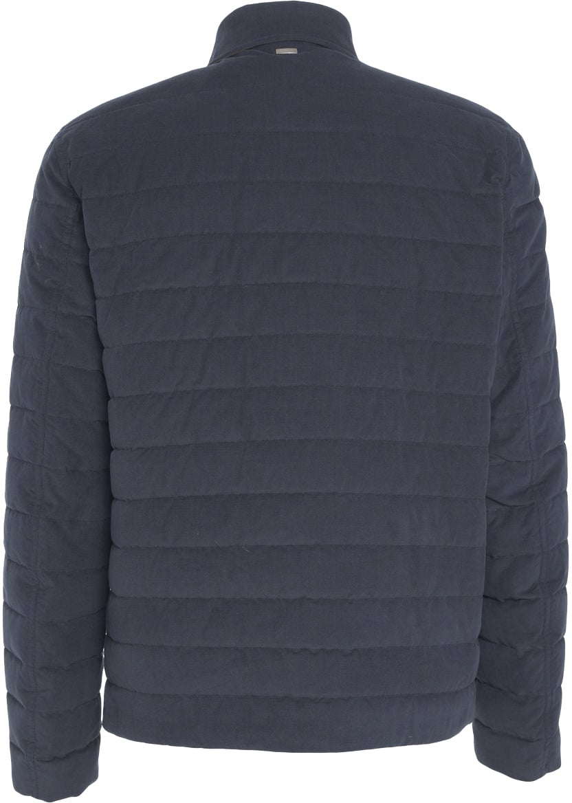 Herno Neddlecord down jacket Blauw