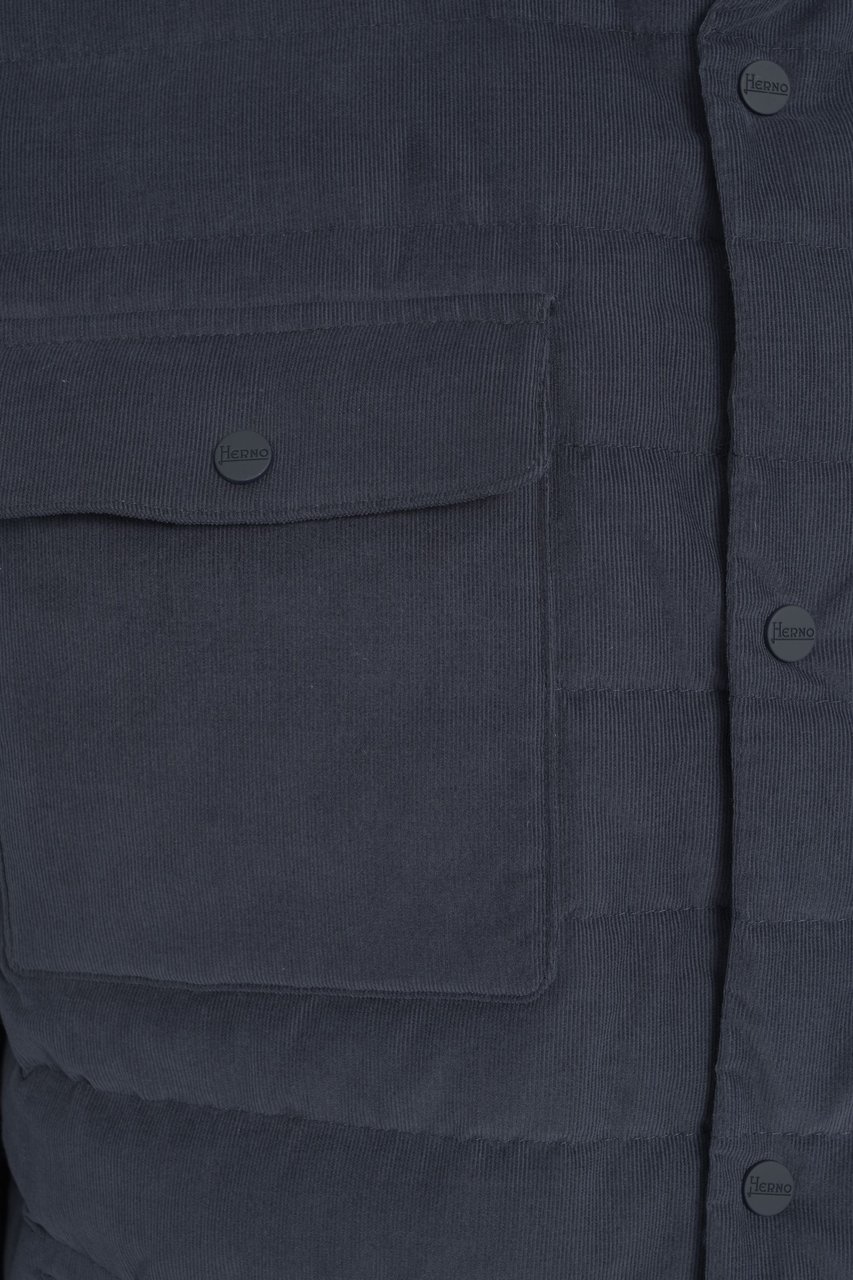 Herno Neddlecord down jacket Blauw
