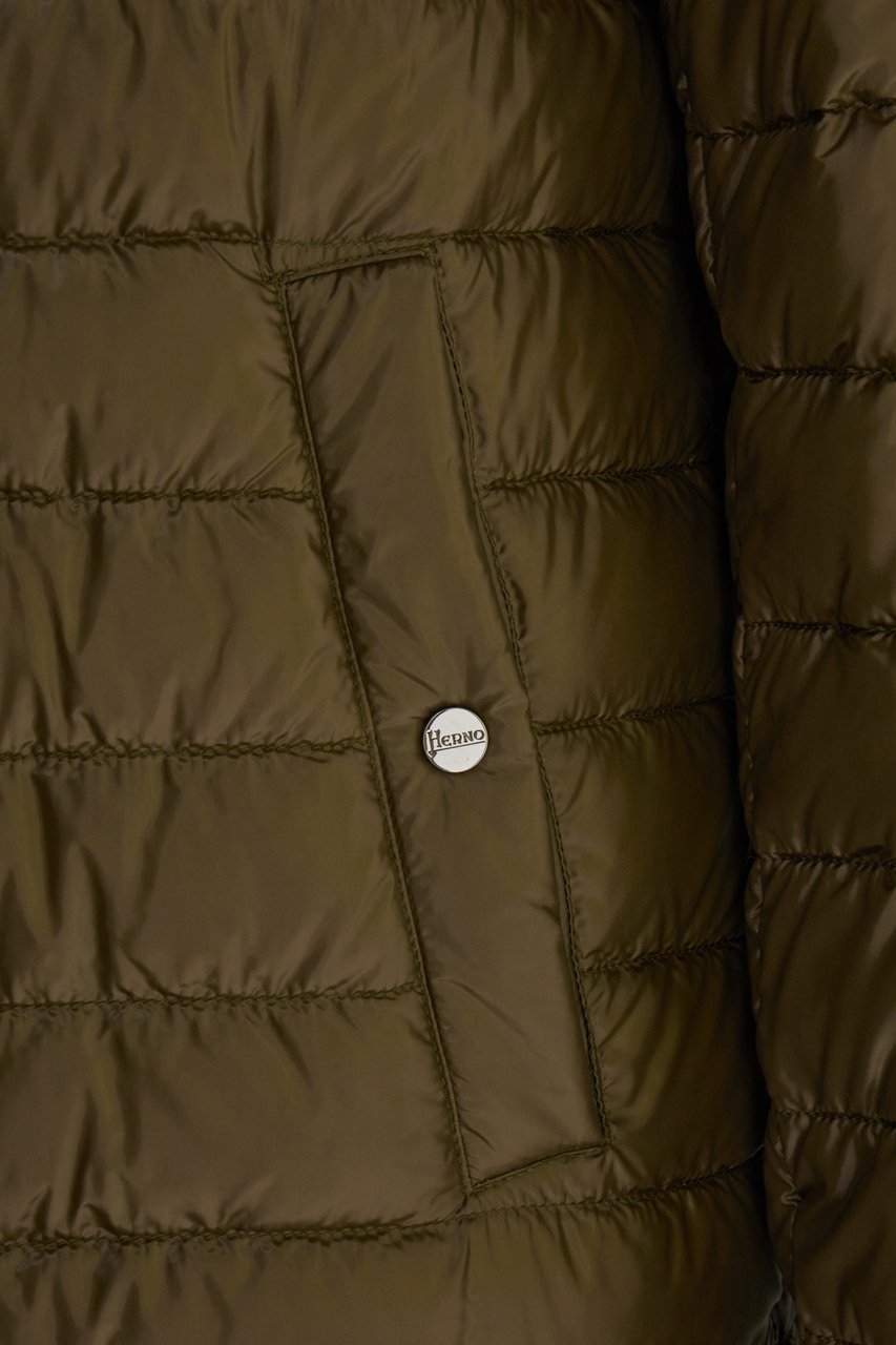 Herno Herno Mud nylon down jacket Groen