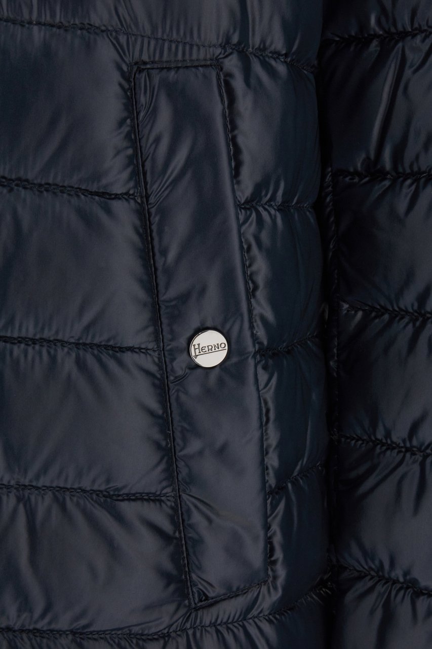 Herno Herno Midnight blue nylon down jacket Blauw