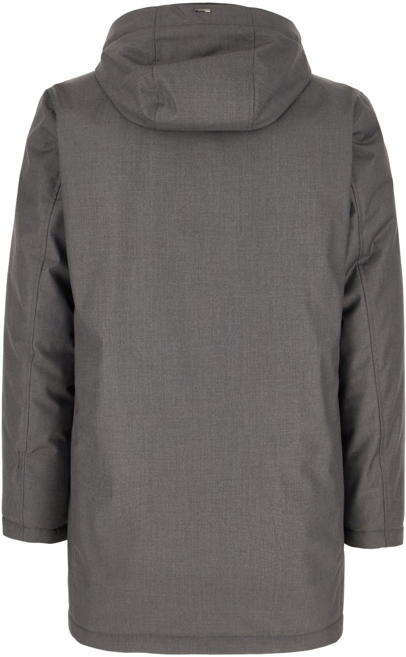 Herno Herno Grey polyester blend down jacket Grijs