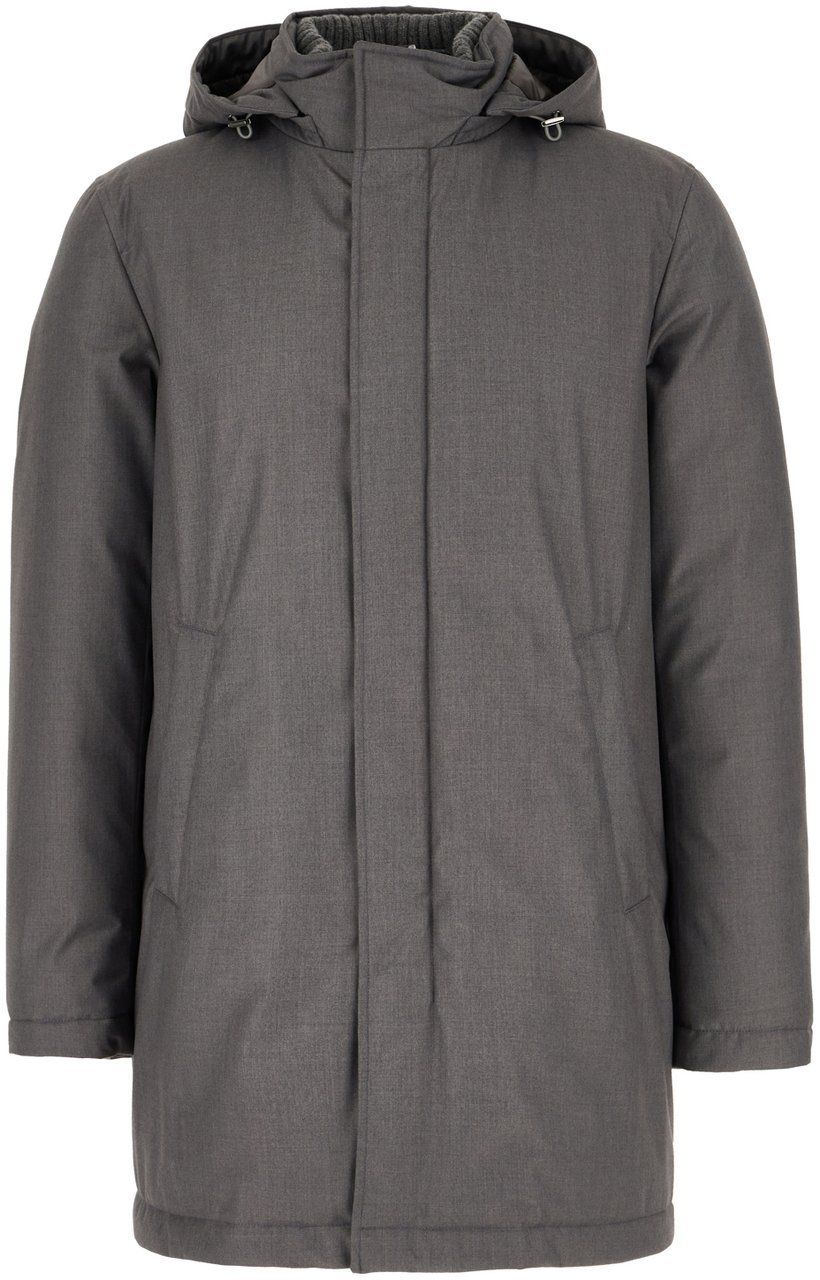 Herno Herno Grey polyester blend down jacket Grijs