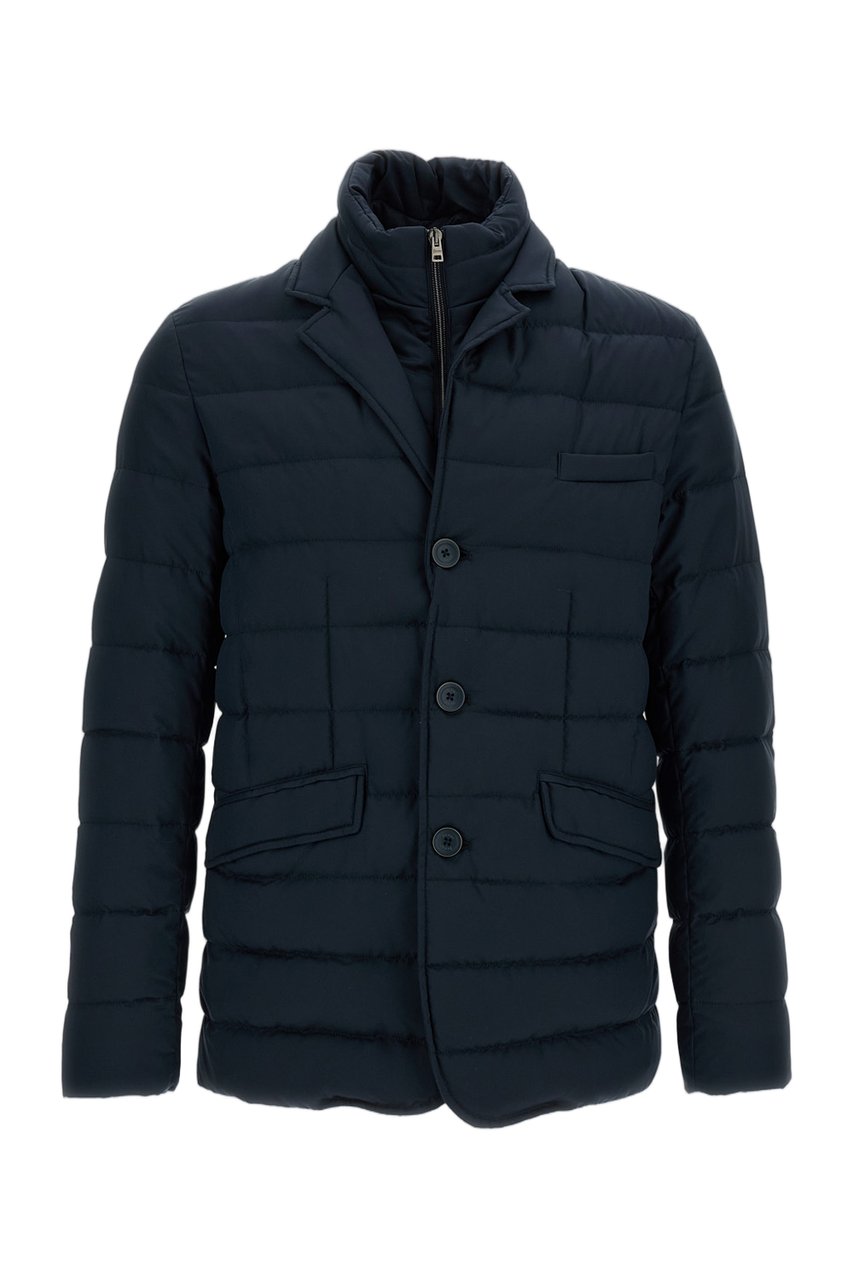 Herno Blue Arendelle Technical Fabric Quilted Jacket Blauw