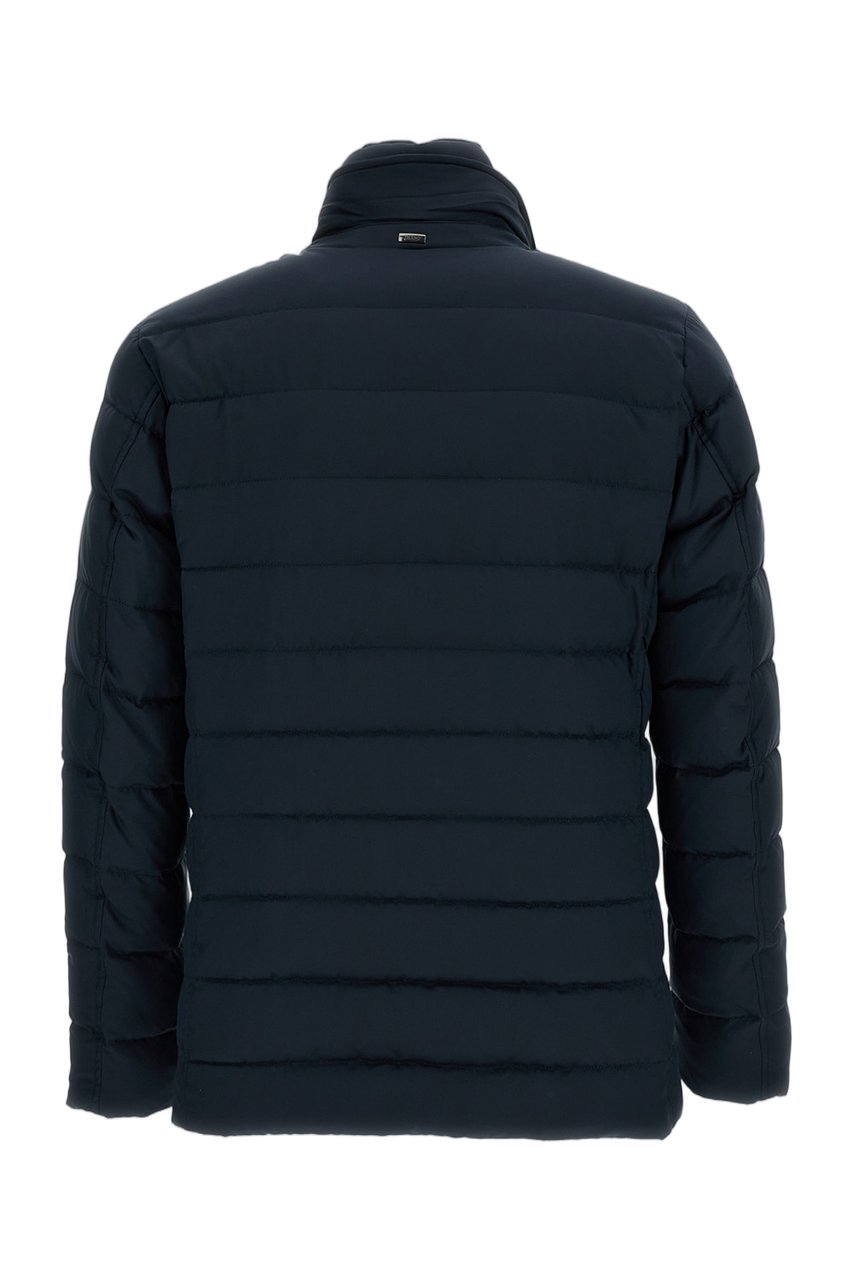 Herno Blue Arendelle Technical Fabric Quilted Jacket Blauw