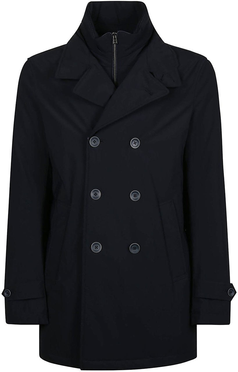 Herno Washington Peacoat Blue Blauw